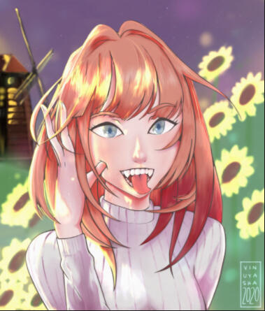 Full-color, Bust, Lineart, +BG $70